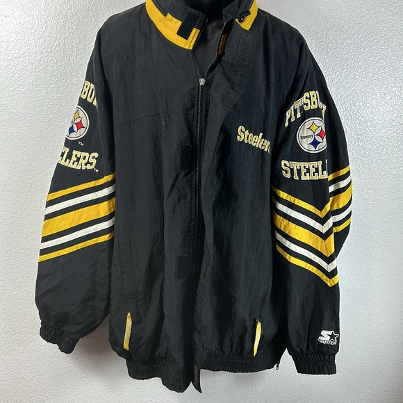 Vintage Pittsburgh Steelers Starter Pro Line Puffer Jacket Size XXL Black NFL - Picture 5 of 13